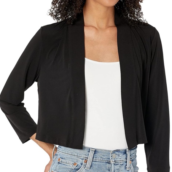 Calvin Klein Black Shrug 95% Poly 5% Spandex Size Large - Picture 8 of 9